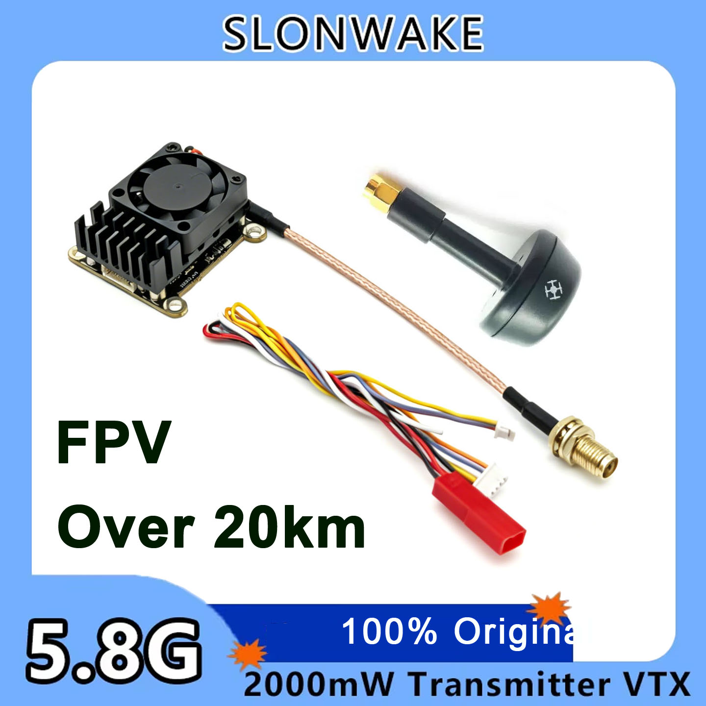 Fpv Drone Transmitter - New upgrade 5.8Ghz 2W adjustable FPV