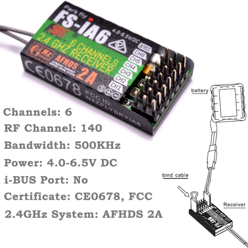Flysky FS-IA6 Receiver 6CH Dua - đánh giá và giá Fpv Drone Antenna
