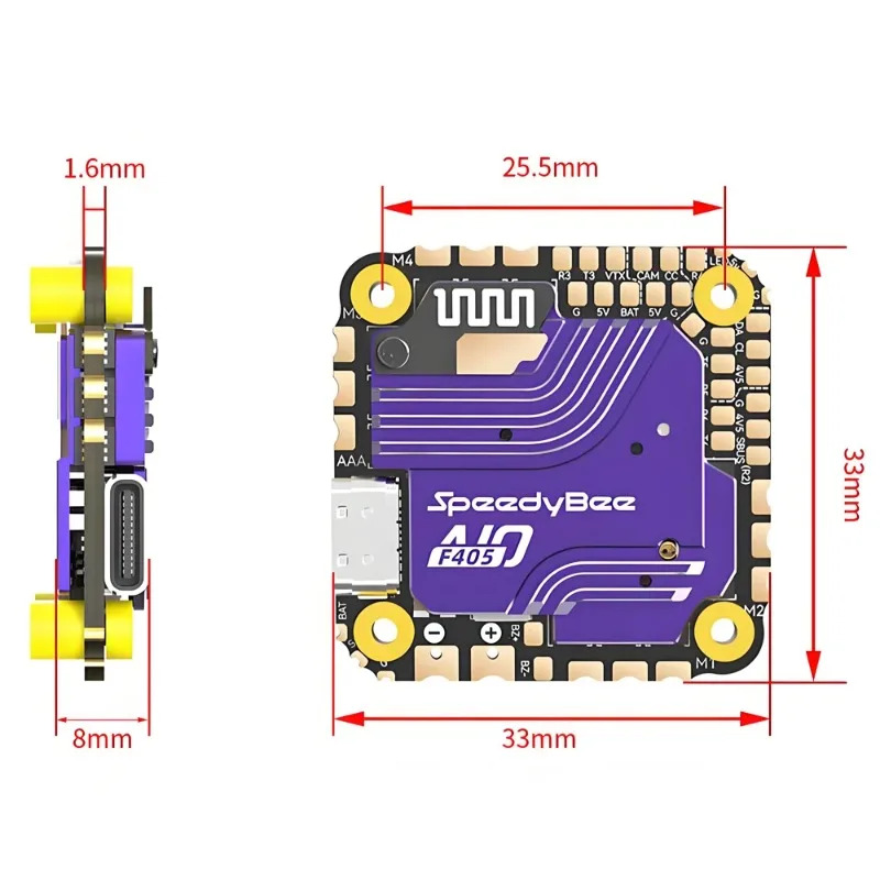 SpeedyBee F405 AIO Flight Cont - đánh giá và giá Fpv Drone Flight Controller